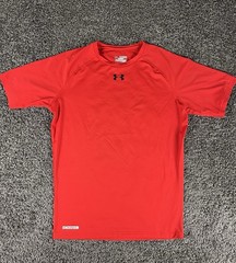 Under Armour 2XL Men’s Compression T Shirt Red Running, Athletic, Workout.