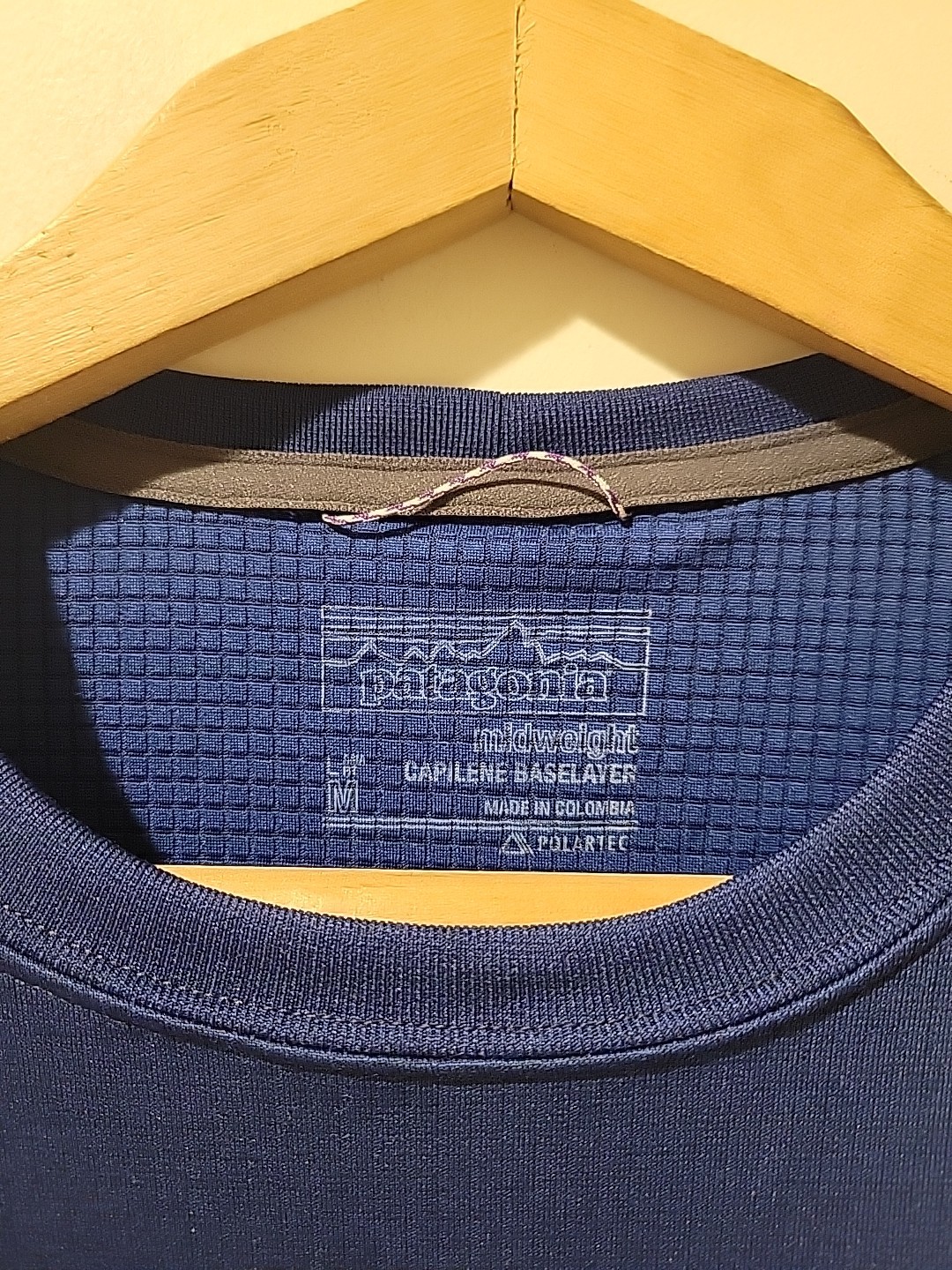 Patagonia Capilene Midweight Shirt Mens M Blue Thermal Long Sleeve Base Layer gallery