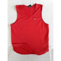 Nike Sphere Men Large Geometric Active Stretch Pullover Tank Tops Red Polyester