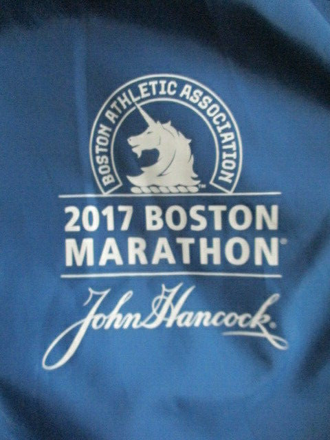 April 2017 Adidas 121st B.A.A. BOSTON MARATHON (LG) Running Hooded Jacket BLUE gallery