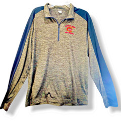 Port Authority SportTek Pullover Jacket 1/4 Zip Men’s Sz L Gray Black Chico High
