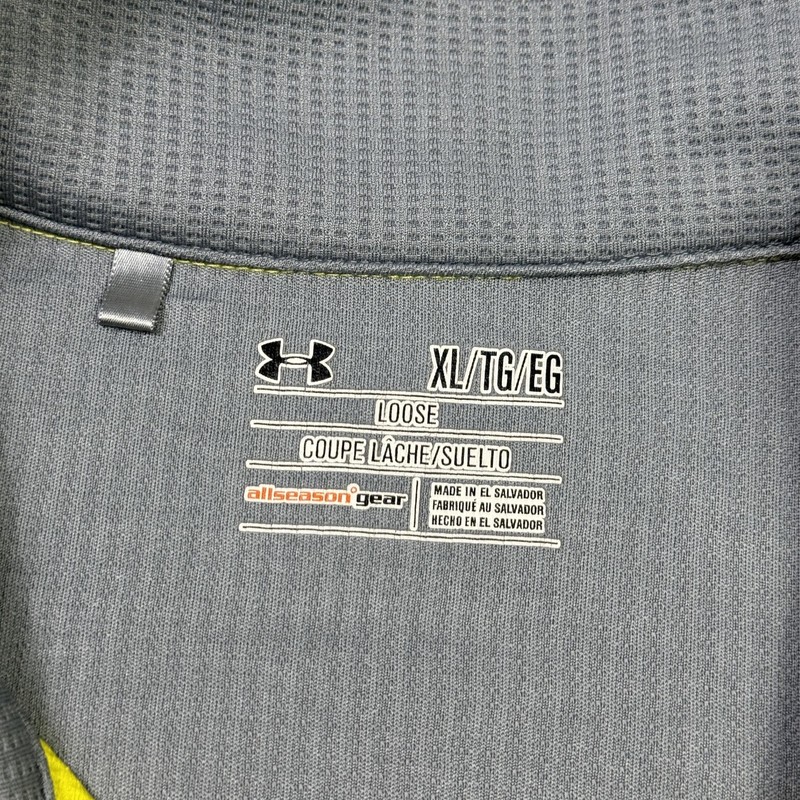 Under Armour The Olympic Club Golf 1/4 Zip Pullover Mens XL Yellow Mock Neck gallery