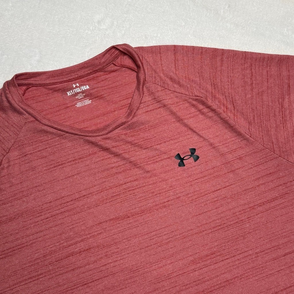 Men's Under Armour Red Short Sleeve Tee XLT with Black Logo gallery