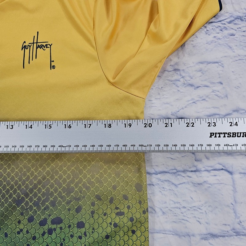 Guy Harvey Performance Sun Shirt MENS M Yellow Mahi Mahi Fishing Long Sleeve gallery