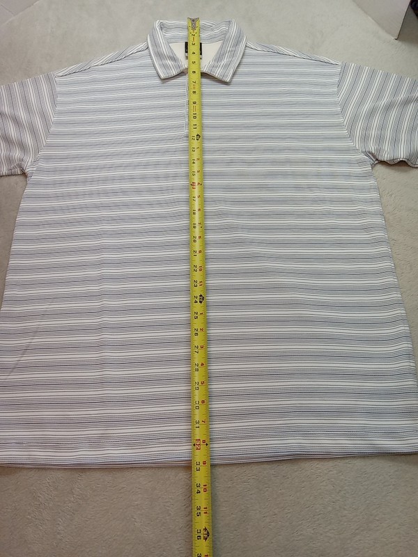 Nike Golf Sphere Dry Polo 3 Button Short Sleeve Shirt Mens Sz XL Striped gallery
