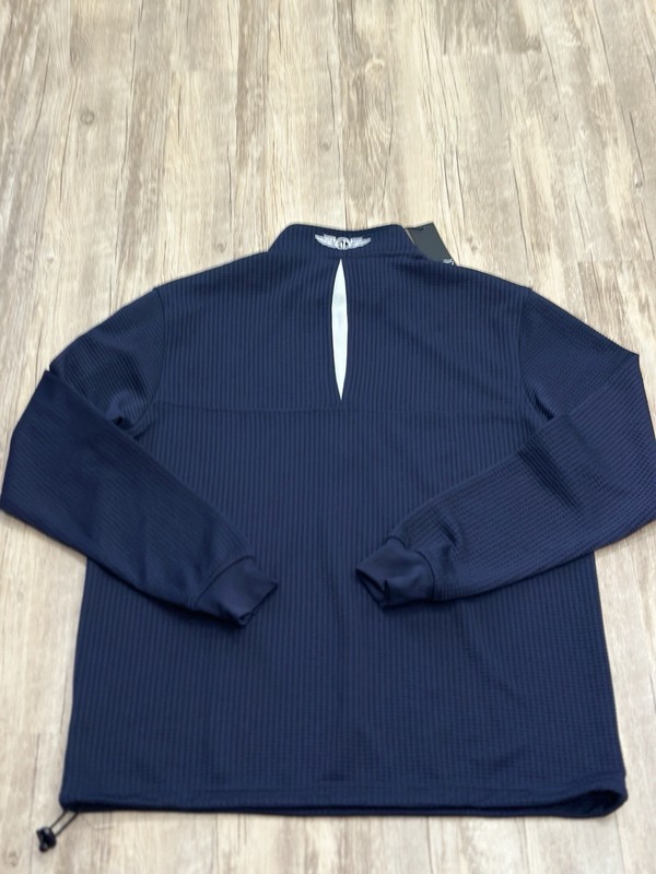 Straight Down Mens Optic 1/4 Zip Golf Pullover Size Large Indigo Blue Logo NEW! gallery