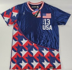 Vintage New! POST GAME MEN’S USA America Football/Hockey #13 JERSEY SZ L Rare!