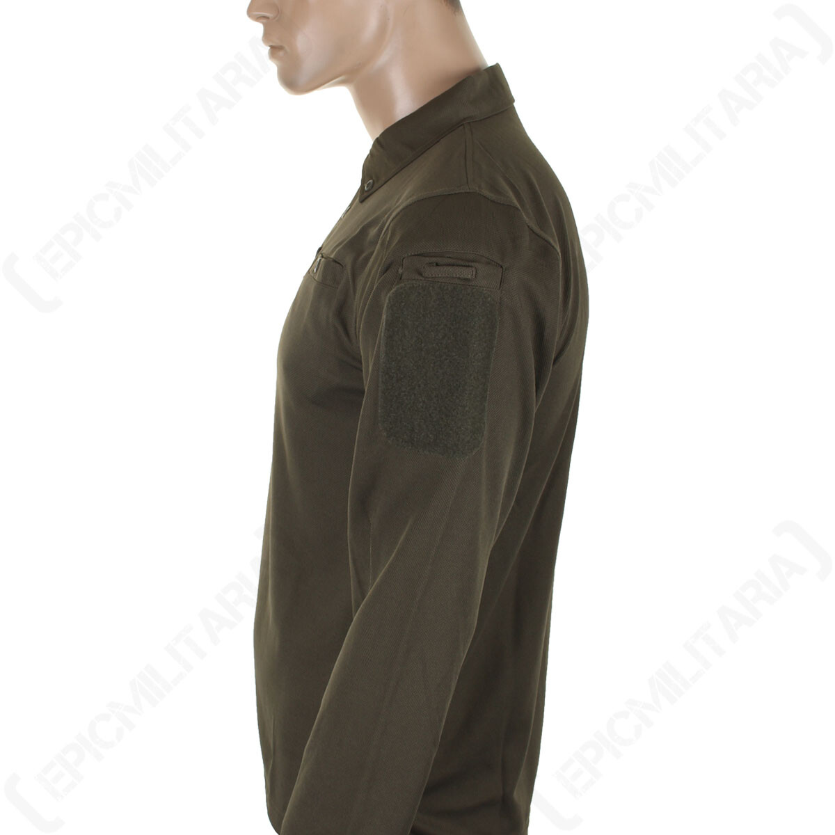 Quickdry Long-Sleeve Polo Shirt - Olive Drab New Casual Mens Outdoors Shirt gallery