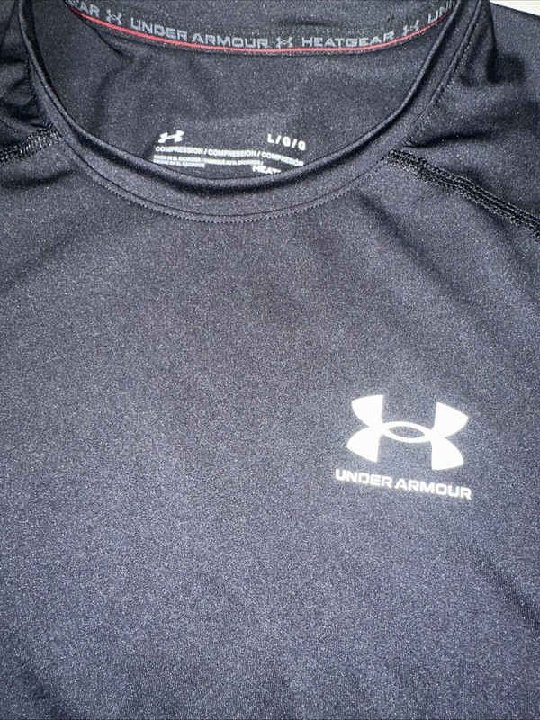 Under Armour HeatGear Compression Shirt Sleeveless Mens Large Black gallery