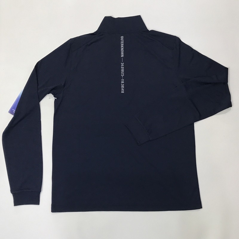 Outerknown Active Vitality 1/2 Zip Athletic L/S Pullover Men M Navy New $118 gallery