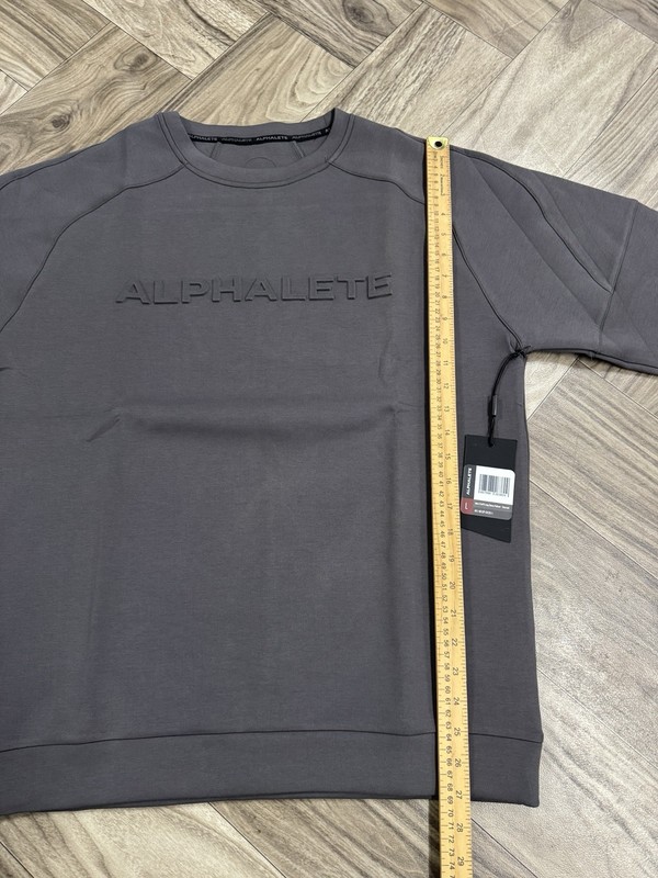 Alphalete ELMTS Long Sleeve Pullover - Charcoal, Size Large gallery