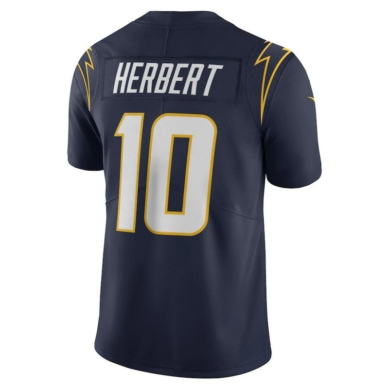 Men's #10 Justin Herbert Royal/Navy/White Player SportShirt Adult - All Stitched gallery