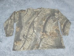 Duxbak Camo Shirt Mens 2XL Brown Green Long Sleeve Hunting Outdoor Camouflage