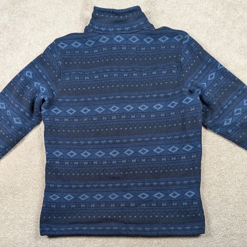 The North Face Pullover Mens Large Blue Fair Isle Aztec 1/4 Zip Tsillan Fleece gallery