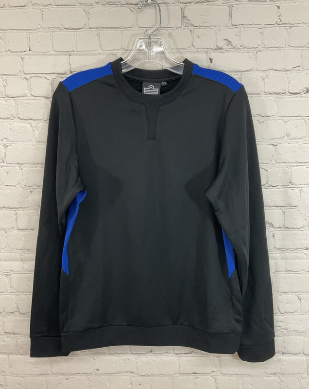 Admiral 57336 Adult's 100% Polyester Long-Sleeve Shirt Black Blue Small gallery