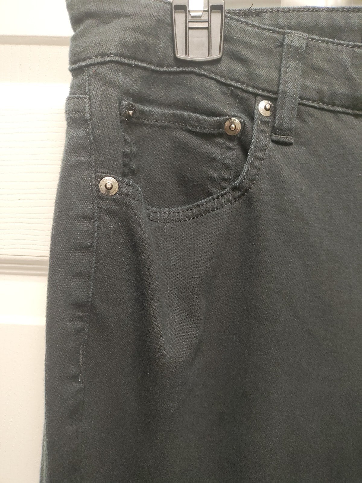 Lauren Ralph Lauren 12P 5 Pocket Snap Button Design With Logo Black Denim Jean gallery