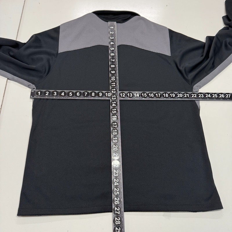 Nike 1/4 Zip Pullover Mens Large Black Gray Sphere Dry Performance Golf Shirt gallery