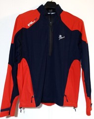 Ralph Lauren RLX Golf Airflow 1/2 Zip 2 Tone Pullover Men’s Large Navy Blue Red