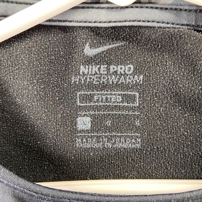 Nike Pro Hyperwarm Shirt Mens Large Long Sleeve Fleece Lined Fitted Base Layer gallery