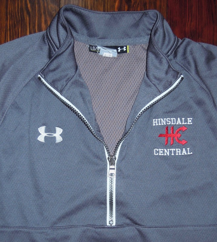 Under Armour Pullover Hinsdale Central Sports Gray 1/4 Zip Illinois Size Large gallery