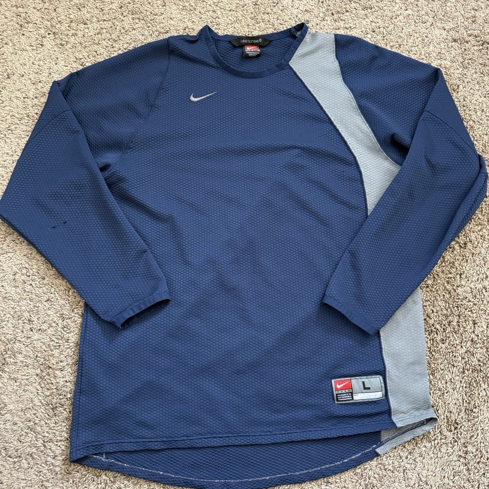 Vintage Nike Sphere Dry Athletic Workout Running Long Sleeve Shirt Men’s L