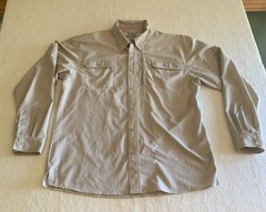Hi-Tec Performance Men’s Long Sleeve Khaki Color Lightweight Adventure Shirt L