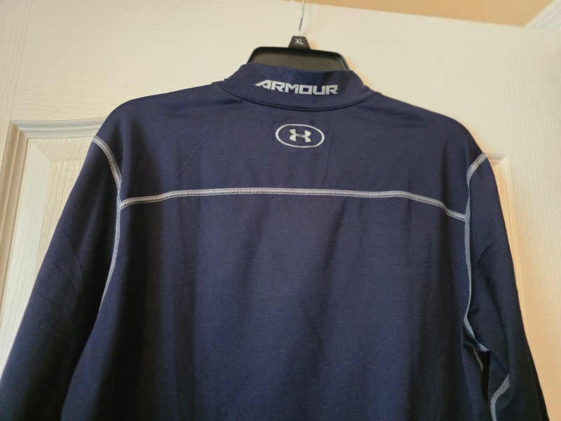Men’s Under Armour Cold Gear Compression Long Sleeve Shirt Navy Blue *2XL* gallery