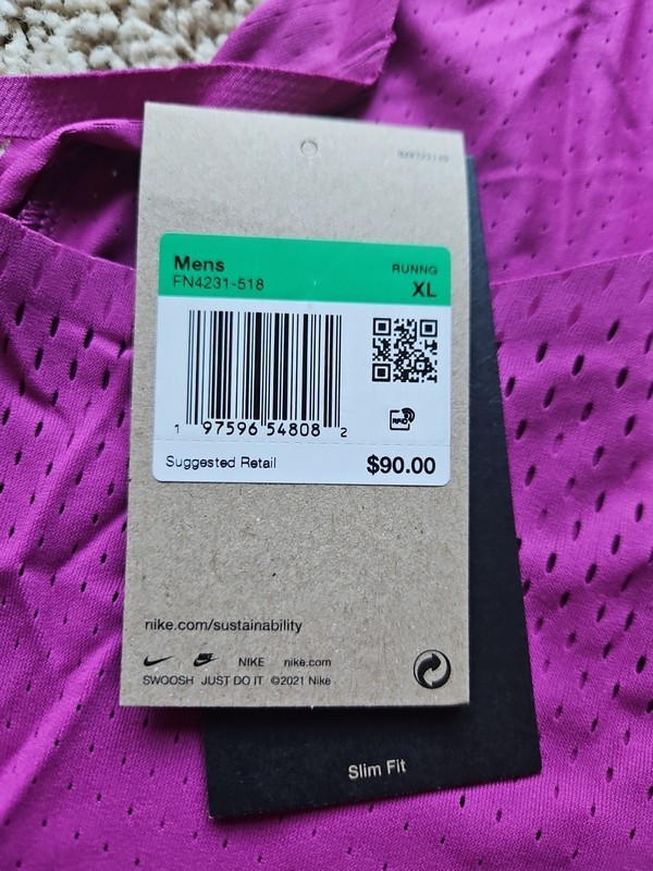 NEW Men's XL Nike ADV Aeroswift Racing Running Singlet Tank FN4231-518 Purple gallery
