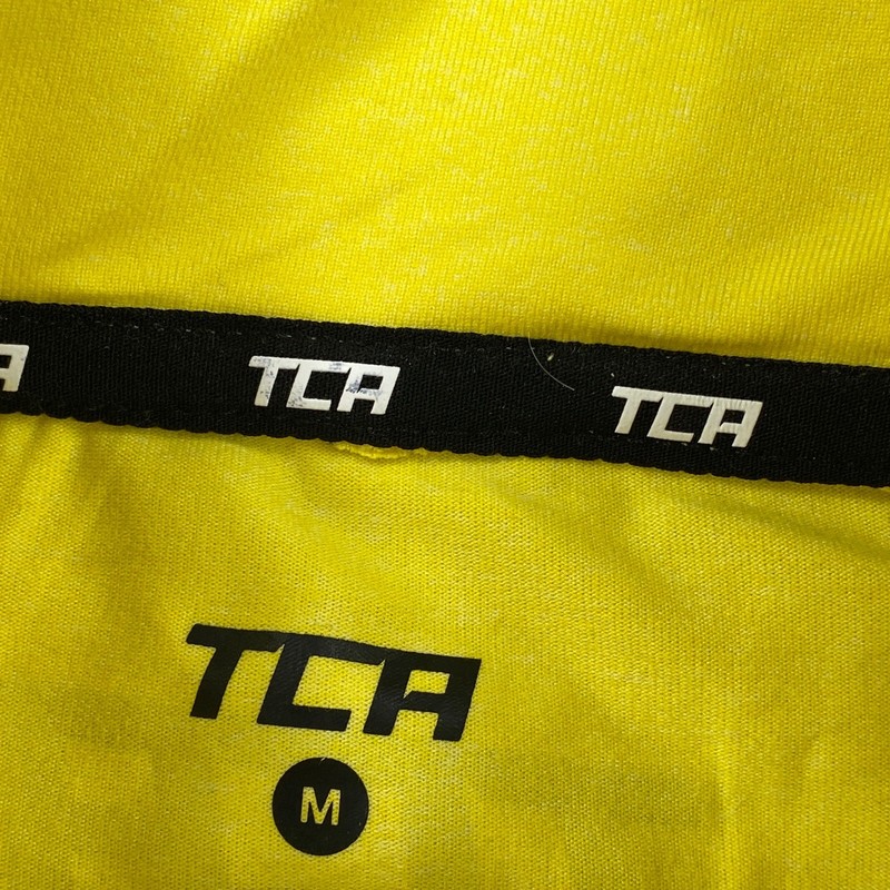 TCA 1/4 Zip Pullover Mens M Yellow Grey Colorblock Performance TS1355 gallery