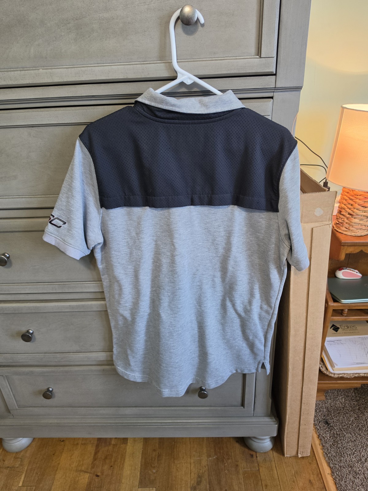 Under Armour HeatGear SC30 Men’s Polo L Gray/Black 1/4 Zip Pockets gallery