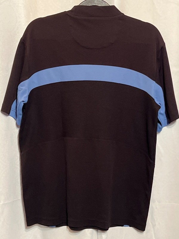 IZOD Cool FX Men's Size S Performance Shirt Black Blue Color Block Athletic gallery