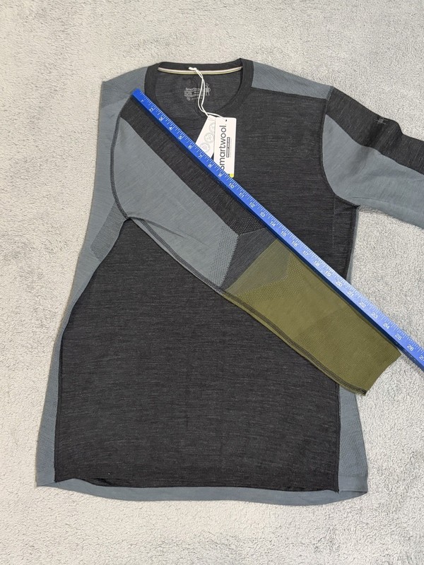 Smartwool Intraknit Shirt XL Charcoal Winter Moss Long Sleeve Thermal Base Layer gallery