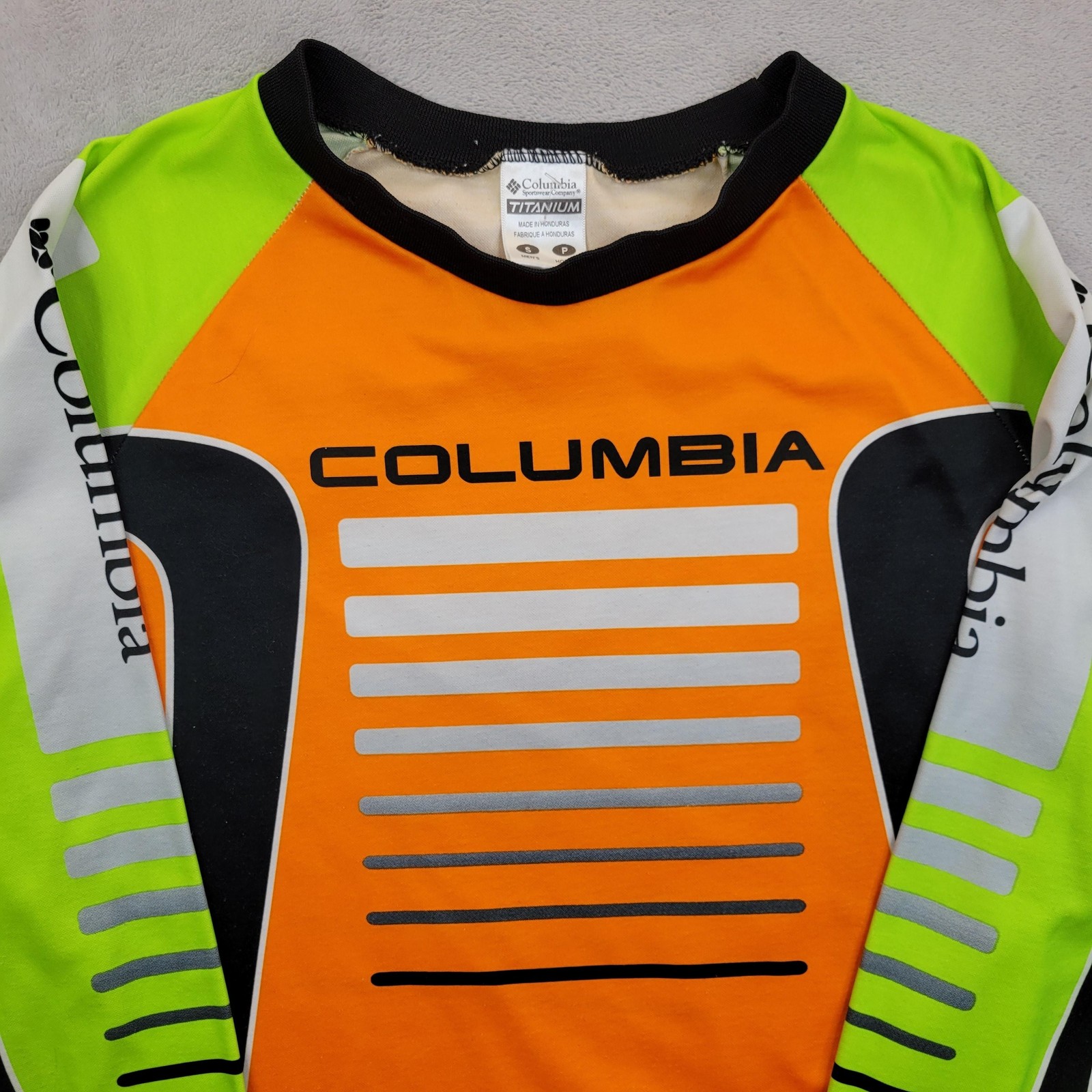 Columbia Titanium Shirt Mens Small Long Sleeve Vintage Rare Outdoor Hiking Neon gallery