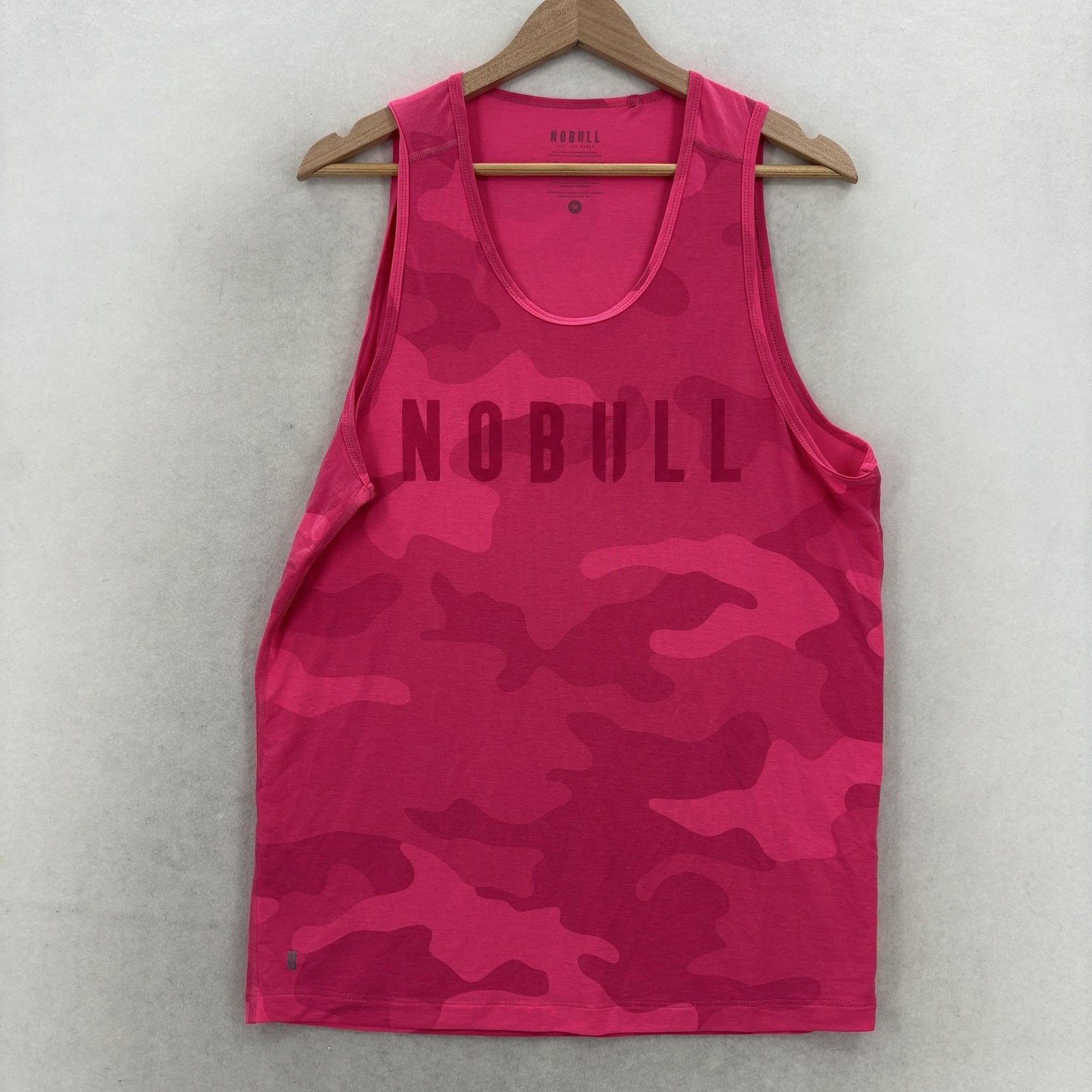 NOBULL Tank Mens Medium Pink Camo Sleeveless Lightweight Athletic Training Gym gallery