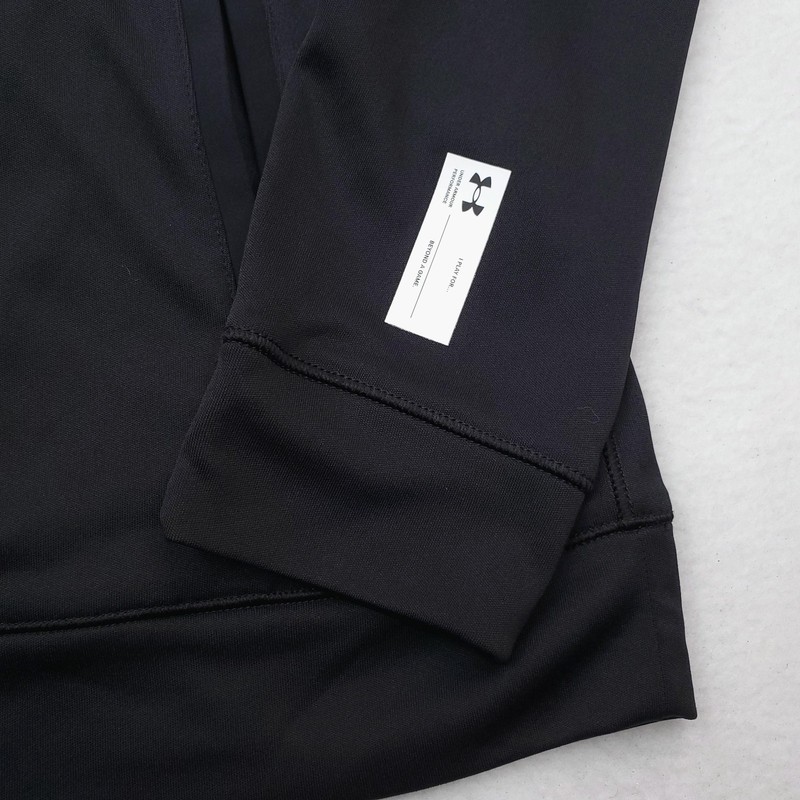 Under Armour Shirt Mens Medium Black Quarter Snap Front Pullover Athletic Loose gallery