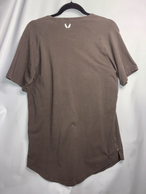 ASRV Shirt Mens Small Tee Short Sleeve Brown DSG-0512 Training Gym Workout *Flaw gallery