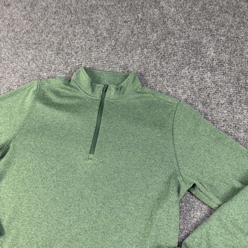 Rhone Pullover Mens Medium Green Quarter Zip Performance Golf Workout Casual gallery