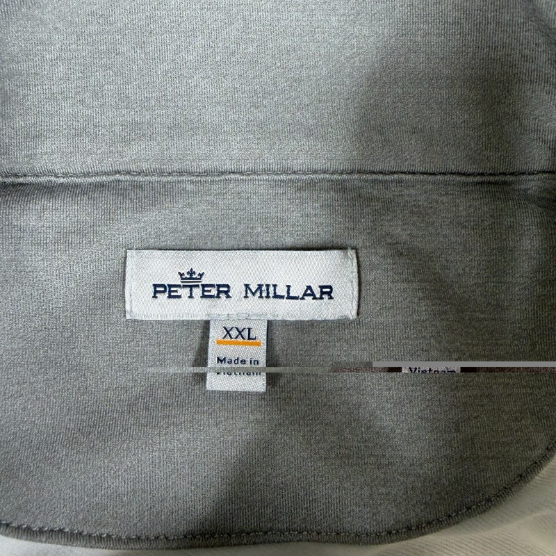 PETER MILLAR Perth Melange 1/4 zip White golf Mens XXL pullover mock performance gallery