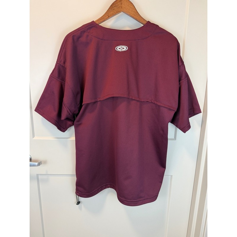 Easton Men's Quarter Zip Short Sleeve Pullover Size M Burgundy Maroon Back Vents gallery