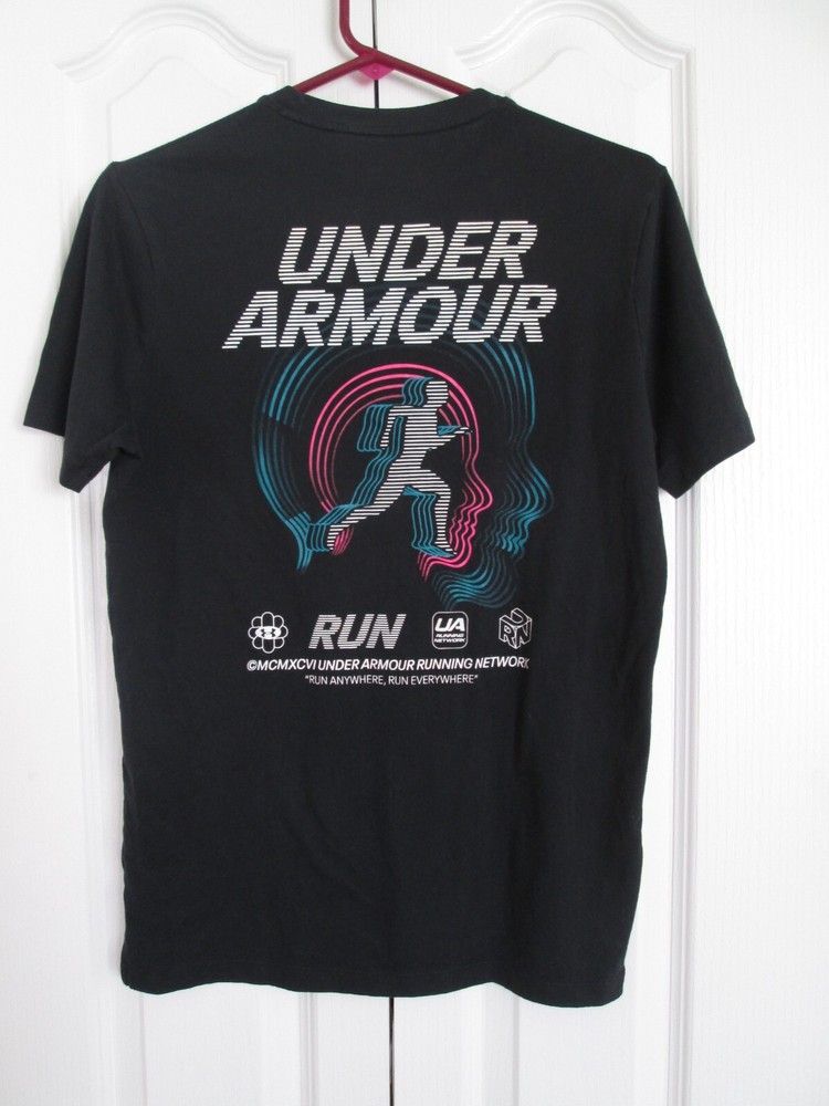 Under Armour Running Network Fitted Athletic Training Shirt Men's S Black