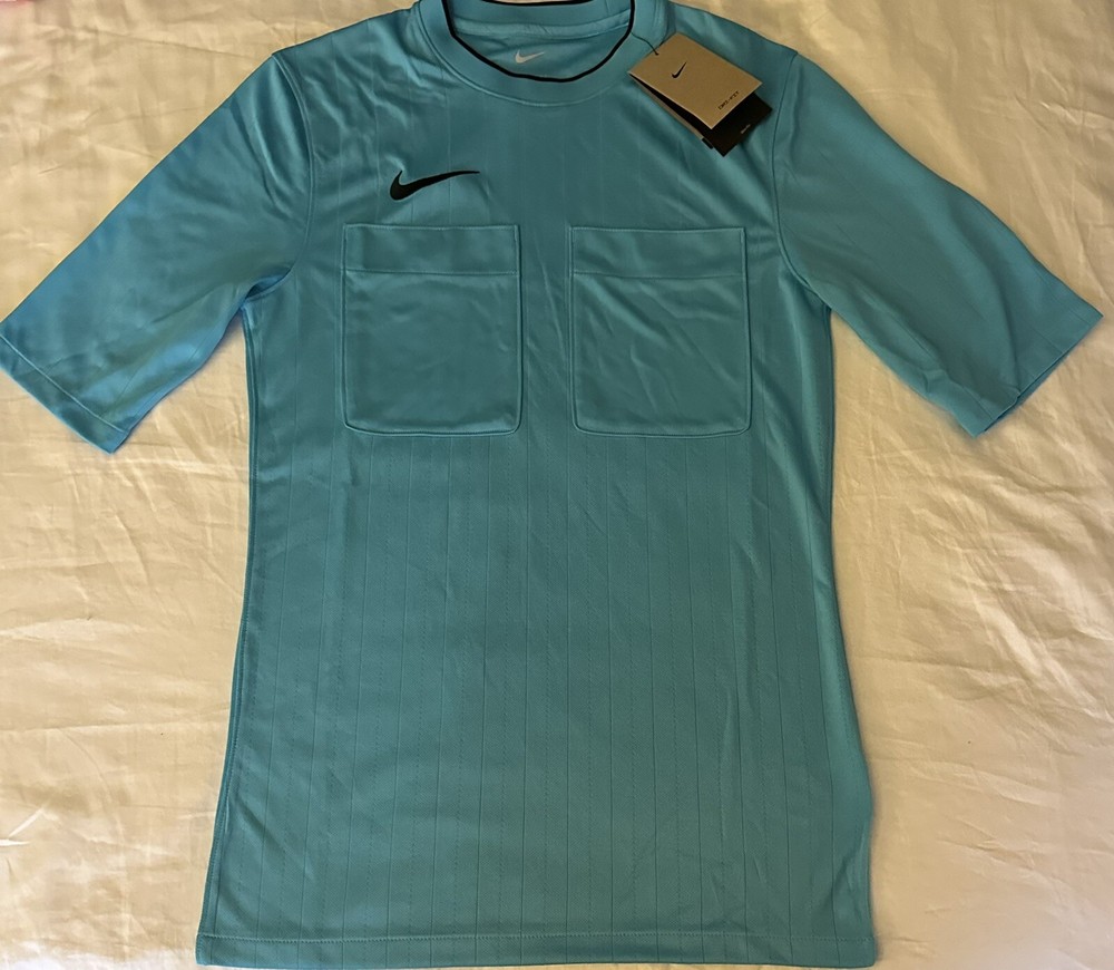 Nike Dri Fit Referee Soccer Blue Double Pocket Jersey DH8024-447 Men’s Sz: Small
