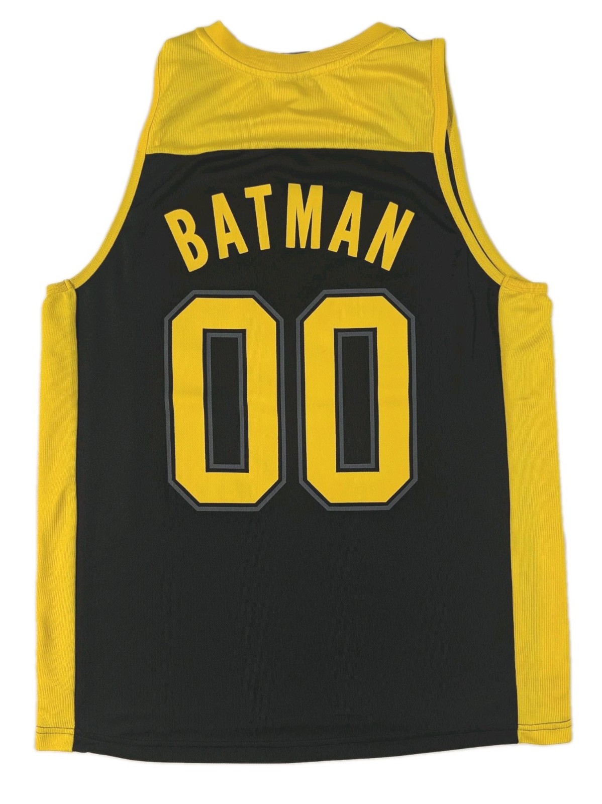 Batman 00 Basketball Jersey Black Yellow DC Comics Mesh Mens M/L 21x29 gallery