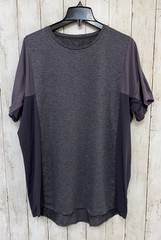 Lululemon Robert Geller Mens Take The Moment T Shirt Gray Workout Athletic Top