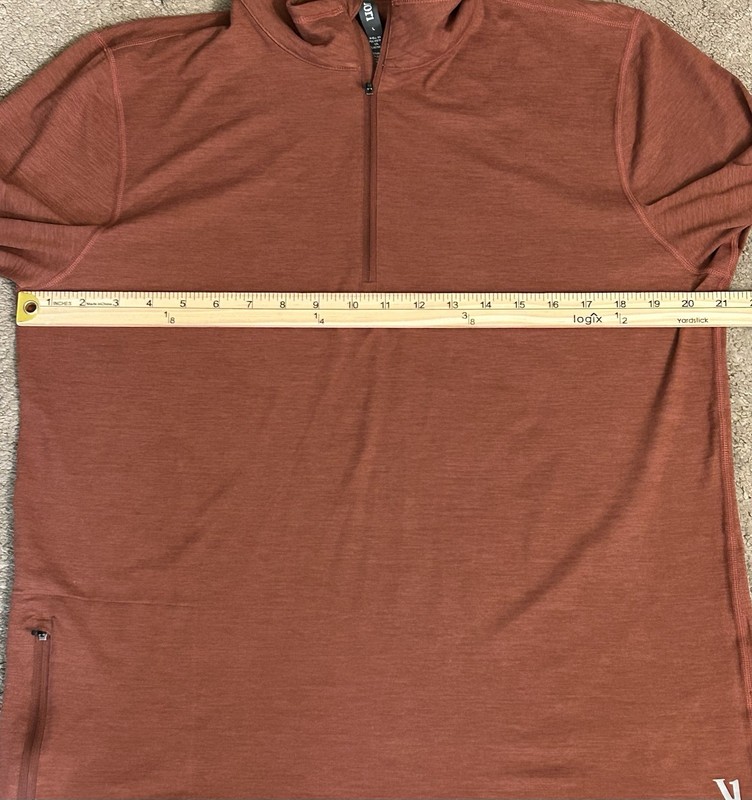 Vuori Men's Ease Performance 1/2 Zip Pullover V221 - Orange/Red - Large gallery