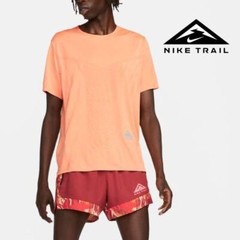 Nike Trail Dri-FIT Rise 365 Mens Short-Sleeve Running Workout Top Orange XL