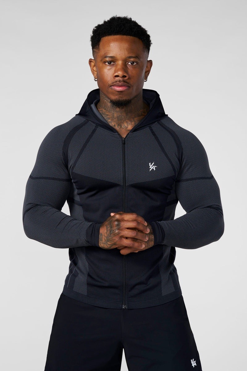 YOUNGLA (SOLD OUT) - 8061 - APEX COMPRESSION ZIP-UPS - BLACK - XXLARGE gallery