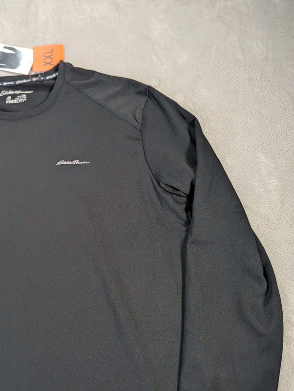 Eddie Bauer FreeDry Brushed Long Sleeve Crew Shirt Men's Size 2XL Black gallery