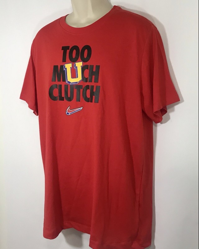 Nike Too Much Clutch Verbiage Men's Basketball Training Shirt Gym Red gallery