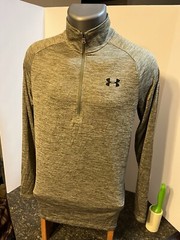 Under Armour Men’s LS 1/4 Zip Pullover Olive Drab Poly – Lightweight Small