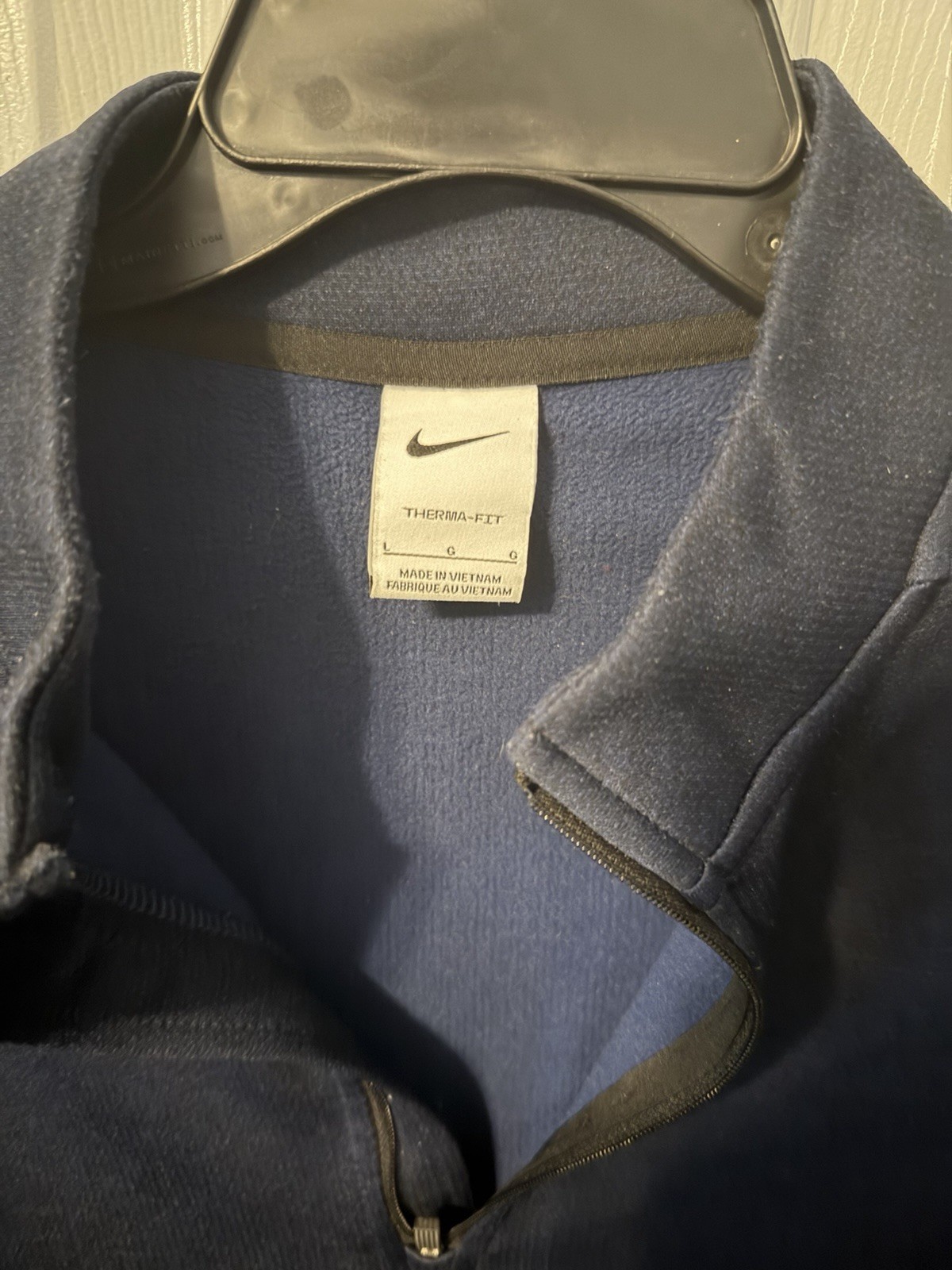 Nike Dri-Fit Therma Quarter-Zip Pullover 932041 Men's Large- Navy Blue gallery
